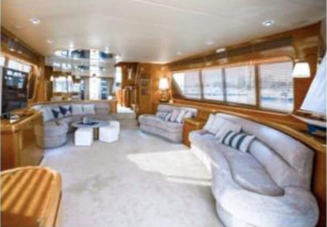 yacht salon, luxury salon,  luxury yacht charter Mykonos