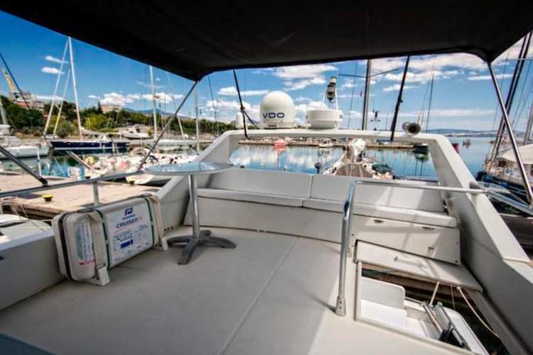 yacht deck, private yacht deck, Mykonos, Delos day charter