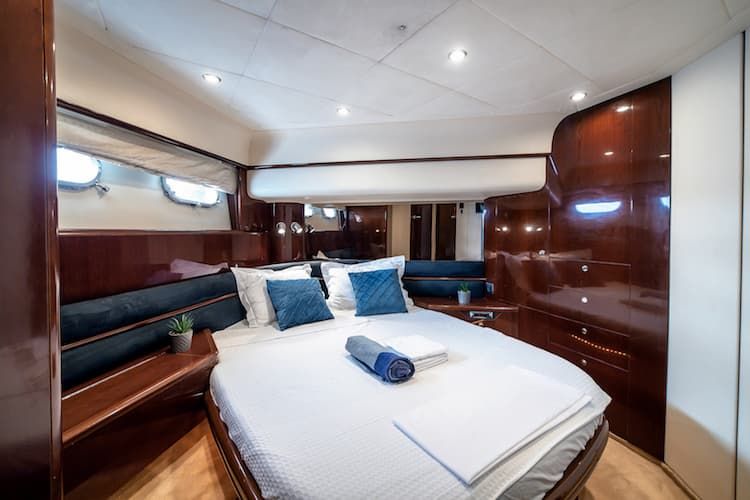 luxury yacht bedroom, luxury accommodation, luxury yacht rentals