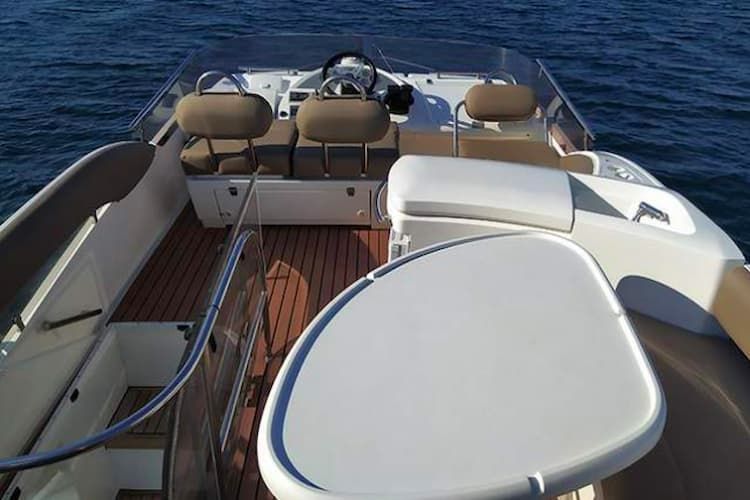 yacht upper deck, private yacht deck, Mykonos yachting